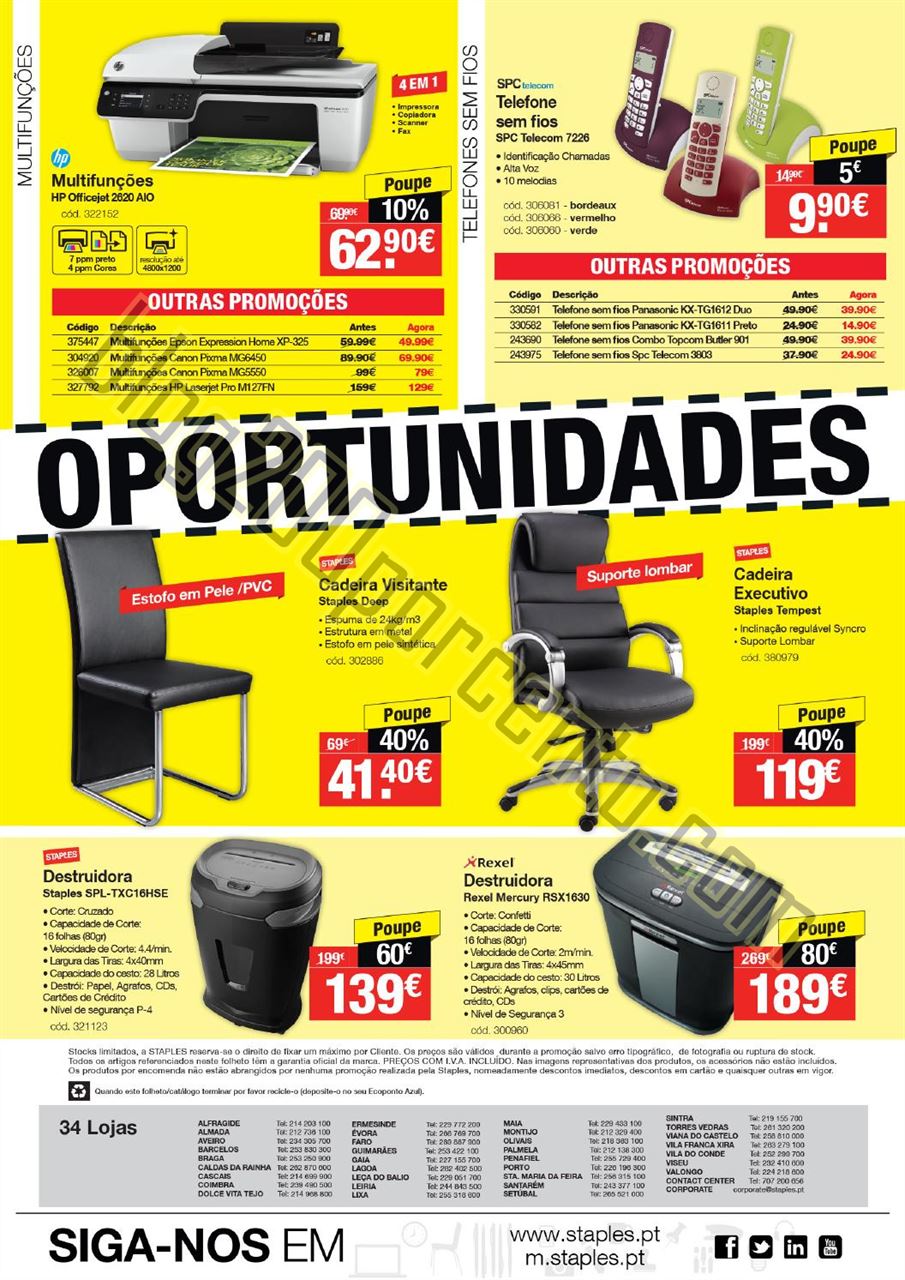 Antevisão acumulação STAPLES Oportunidades de 1