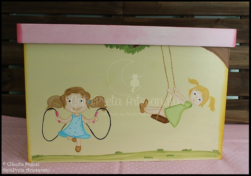 Caixa de arrumação de dossiers e brinquedos 