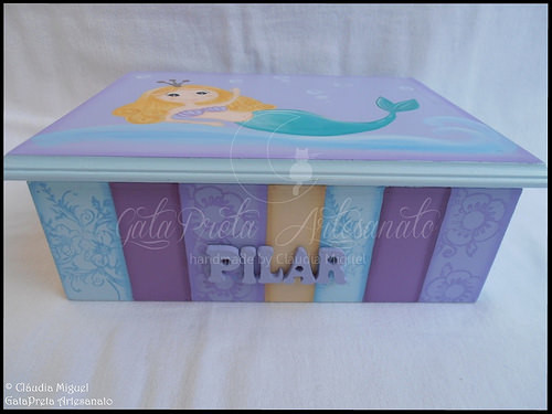 Caixa para ganchinhos, caixas de recordações bebé e placas de porta 