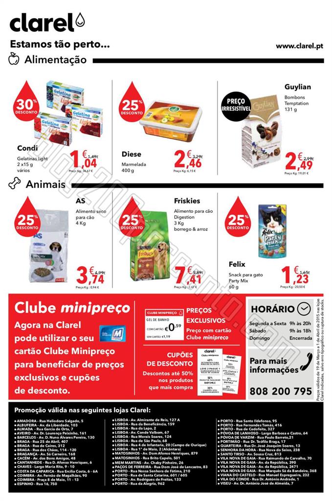Novo Folheto CLAREL promoções de 19 março a 1 a