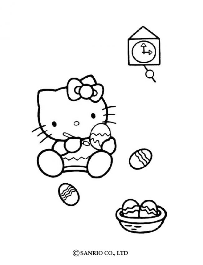 Desenhos de Hello Kitty para colorir - Páginas para impressão grátis