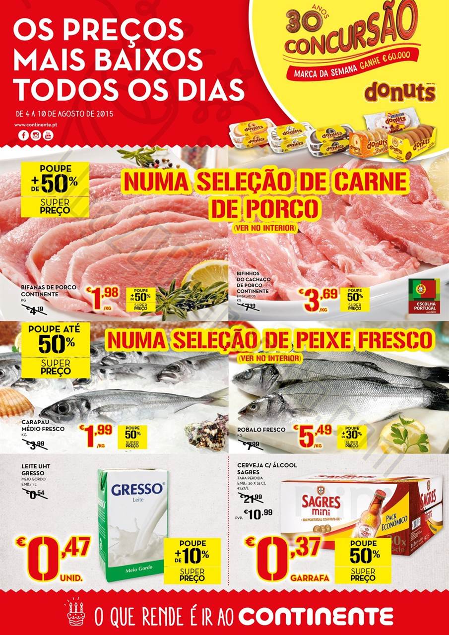 Antevisão Folheto CONTINENTE Promoções de 4 a 1