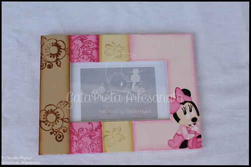 Cesta, caixa rec. bebé, moldura e nome Shy Minnie6