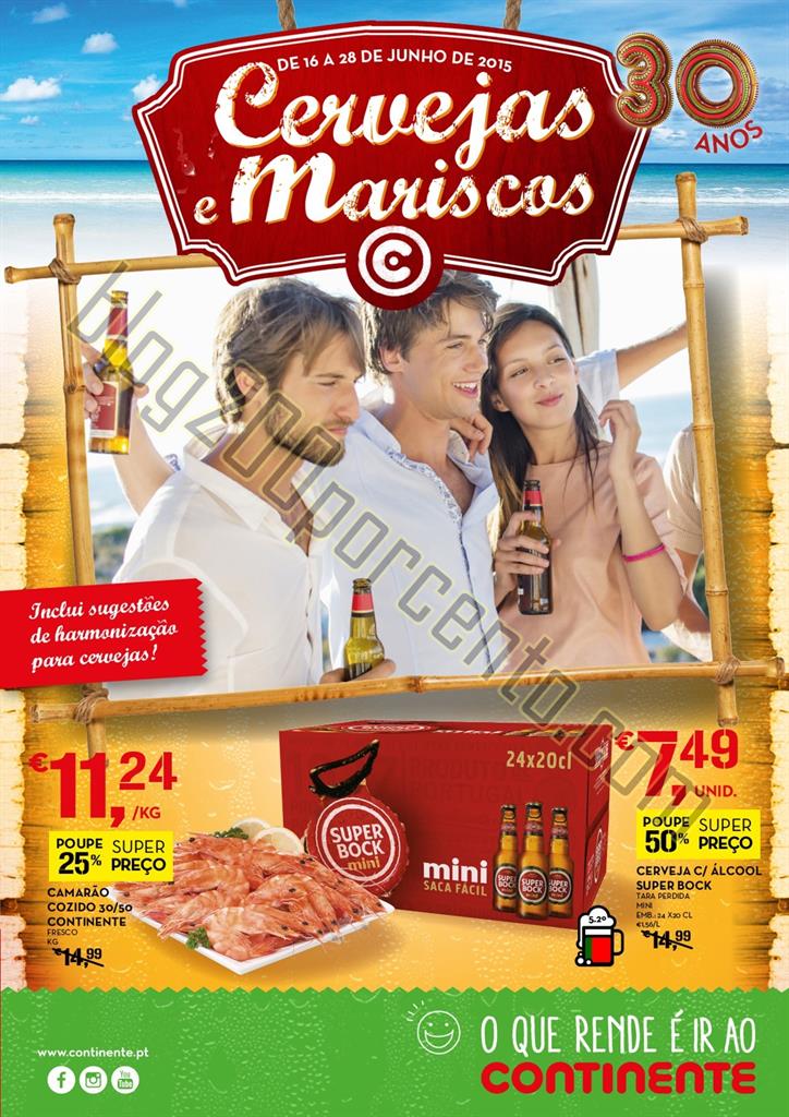 Novo Folheto CONTINENTE Cervejas e Mariscos até 2