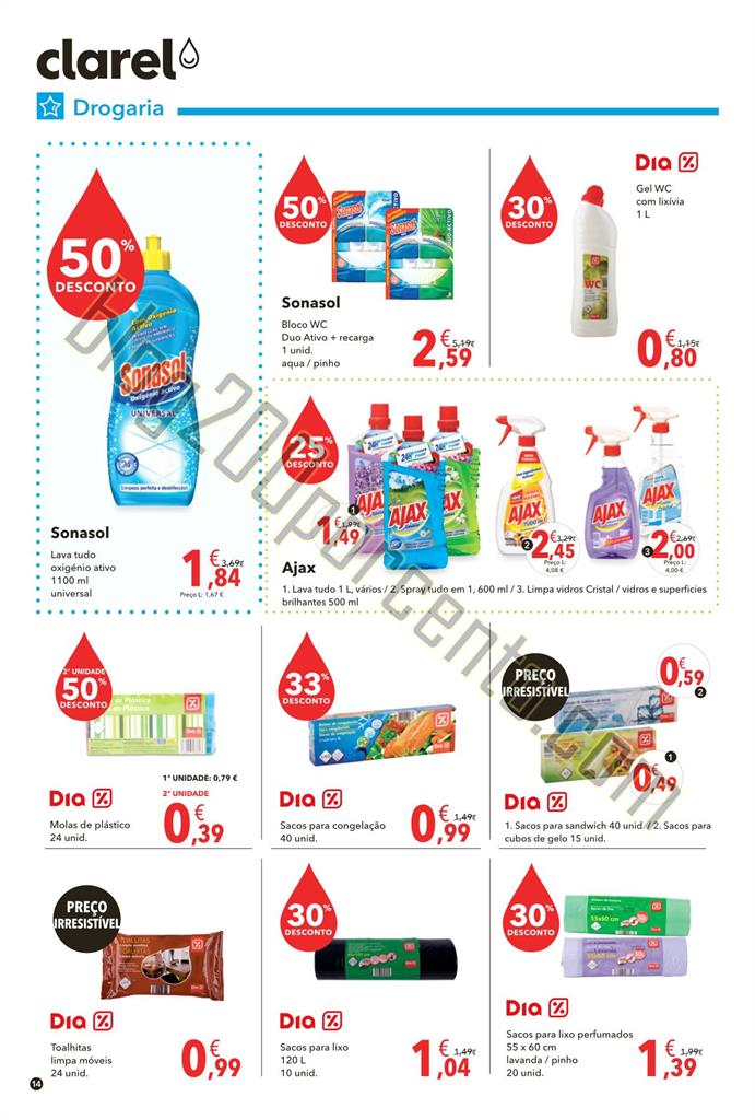 Antevisão folheto CLAREL Promoções de 23 julho 