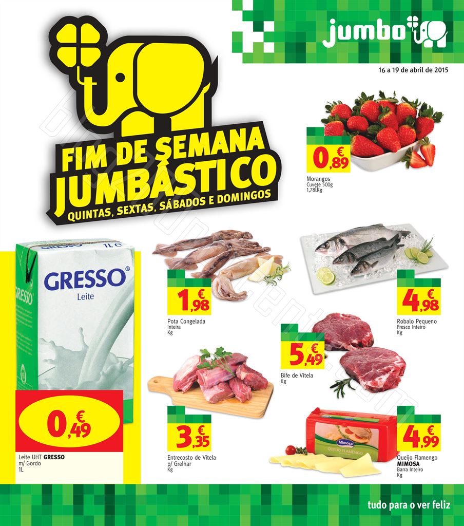 Antevisão folheto JUMBO Fim de Semana de 16 a 19 