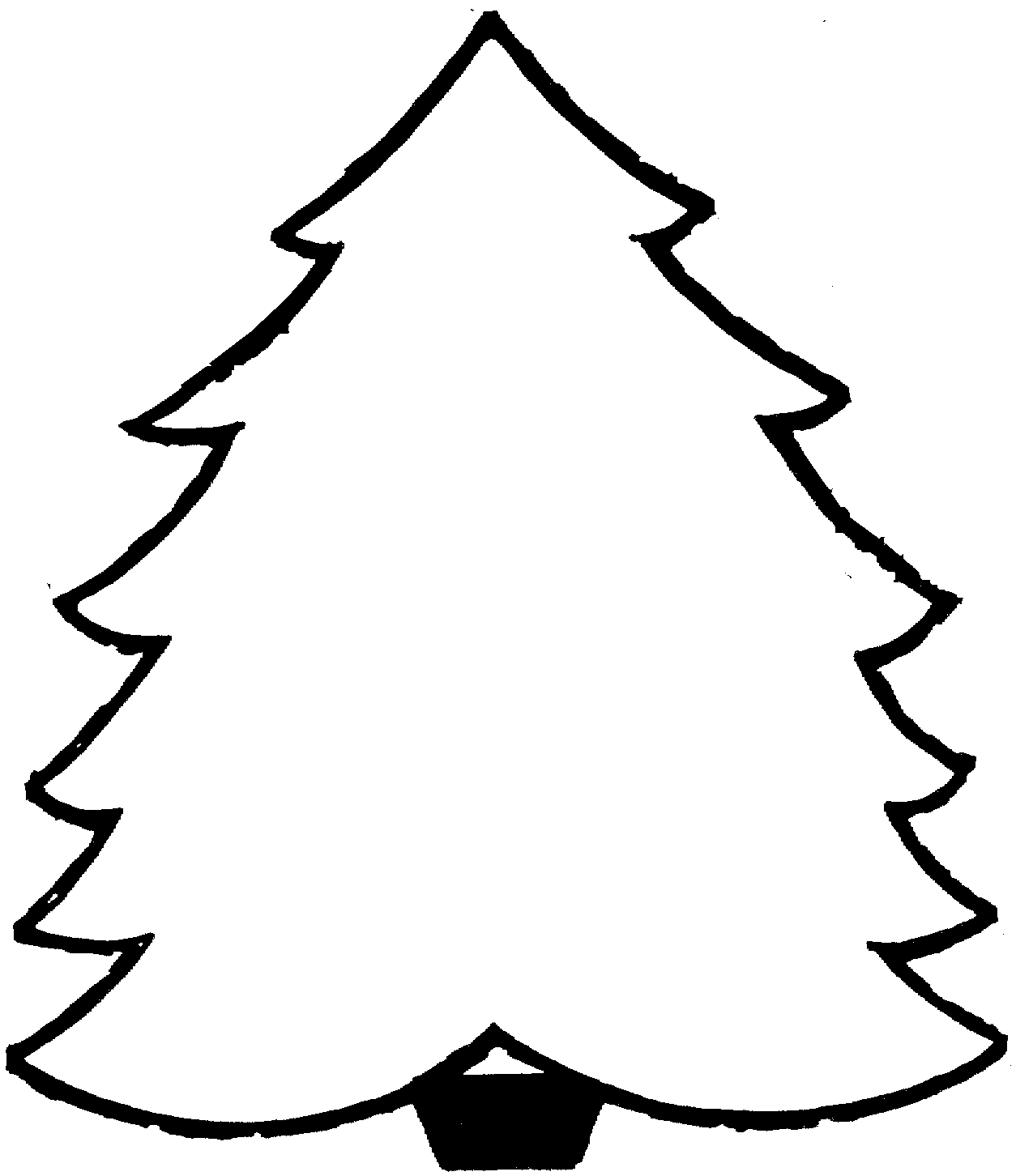 Desenhos de Arvore de Natal Simples para Colorir e Imprimir 