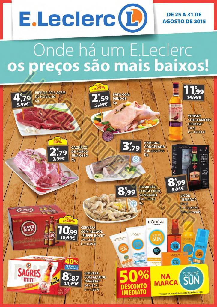 Antevisão Folheto E-LECLERC Promoções de 25 a 3