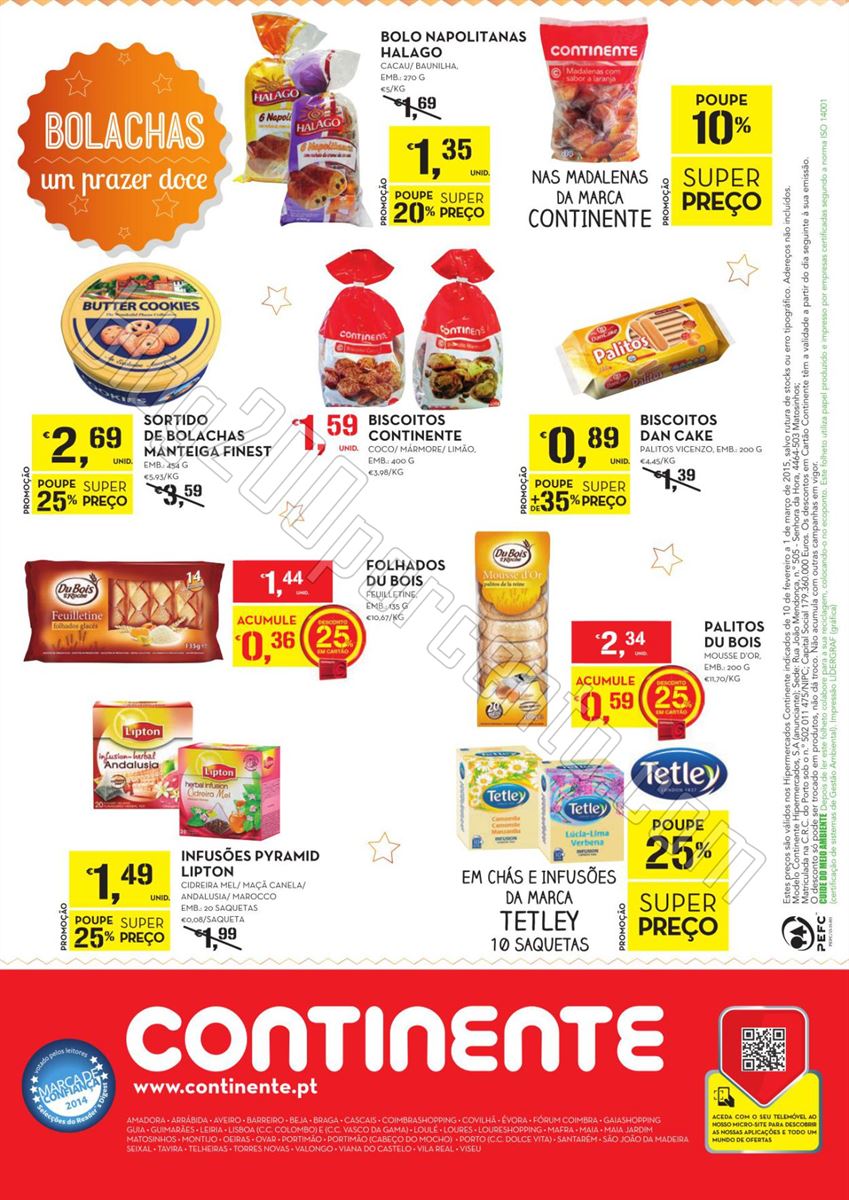 Antevisão Folheto CONTINENTE Bolachas de 10 fever