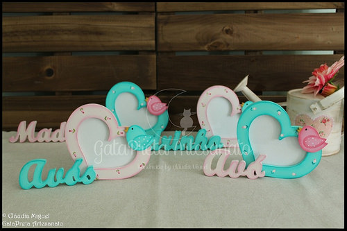 Molduras em forma de coração 