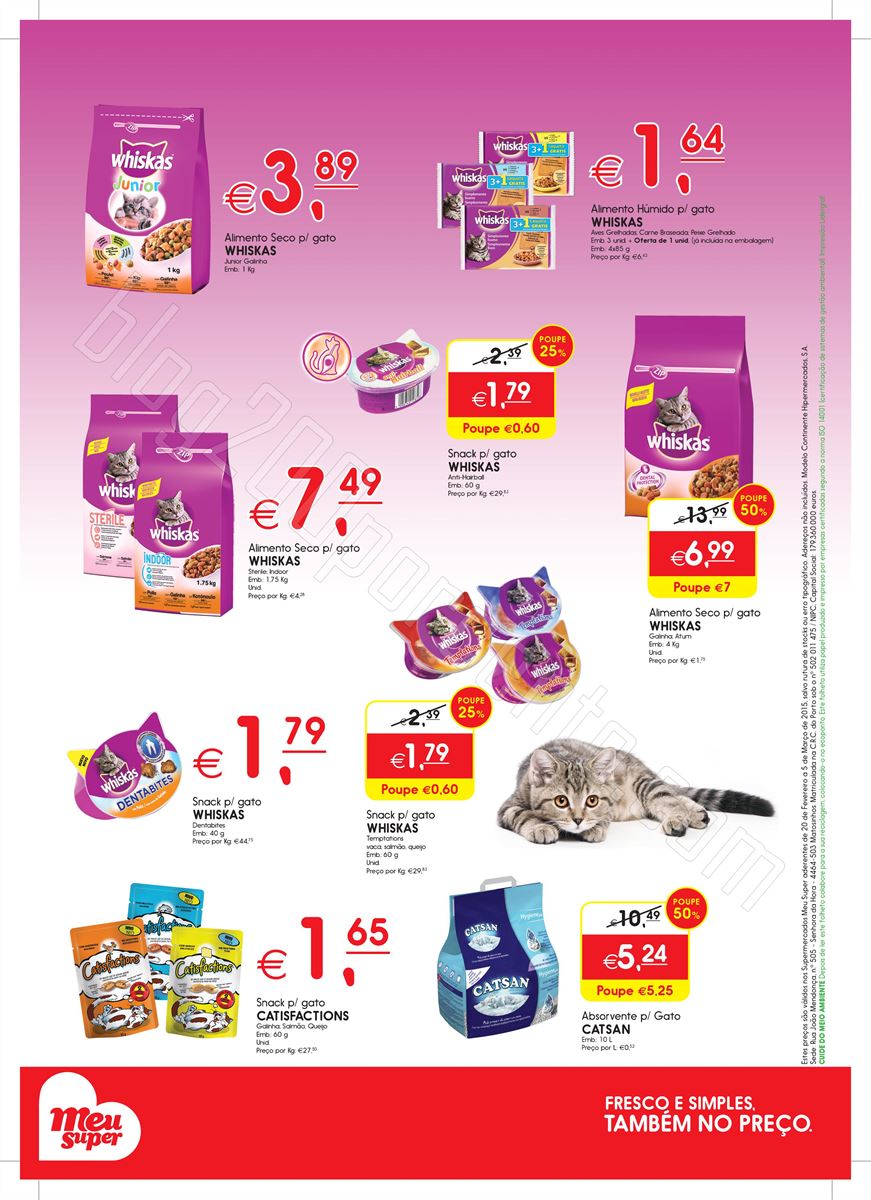 Novo Folheto MEU SUPER Aliemntação Animal de 20 