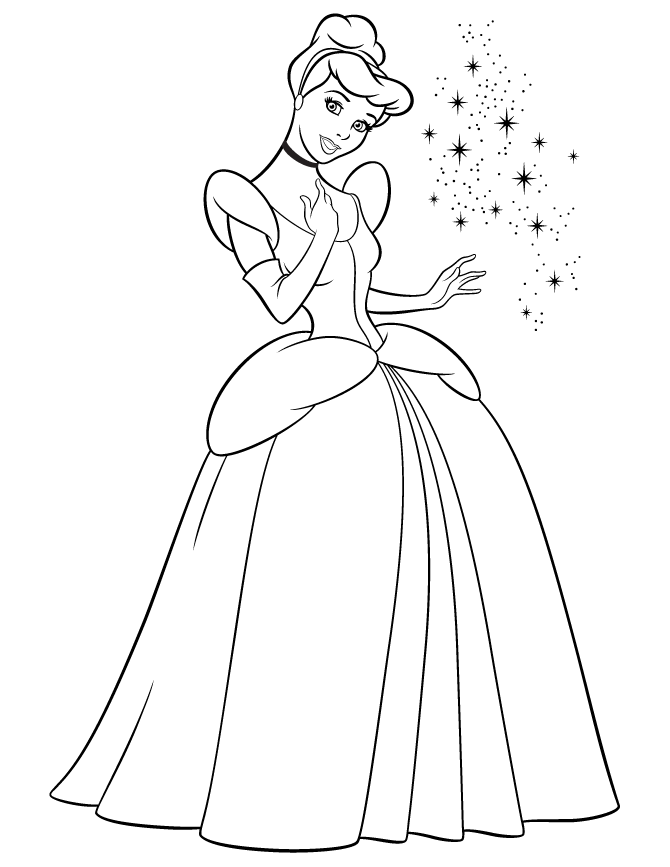 Pintar Desenho da Cinderela, Desenho Princesas da Disney