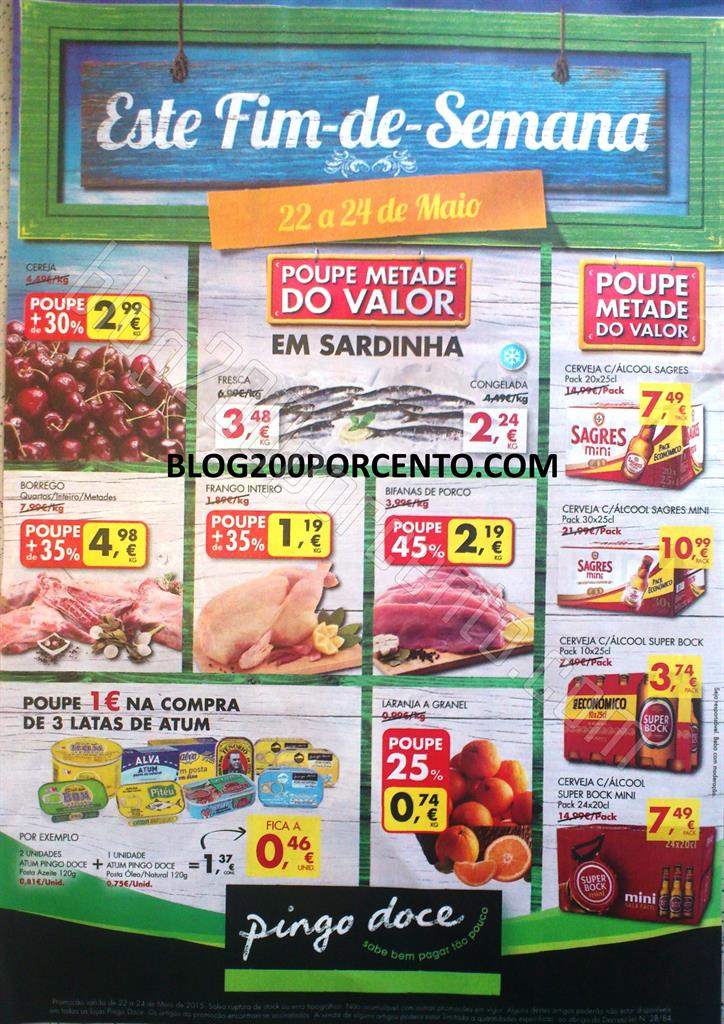 Antevisão Folheto PINGO DOCE Fim de semana de 22 