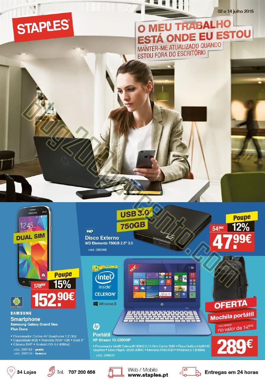 Antevisão Folheto STAPLES Mobilidade de 2 a 14 ju