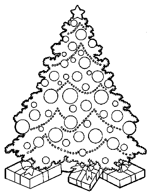 Natal: Desenhos de Arvores para Colorir