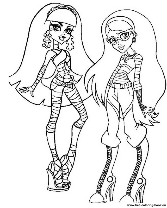 Desenhos para Colorir Monster High imprimir grupo - Brinquedos de Papel