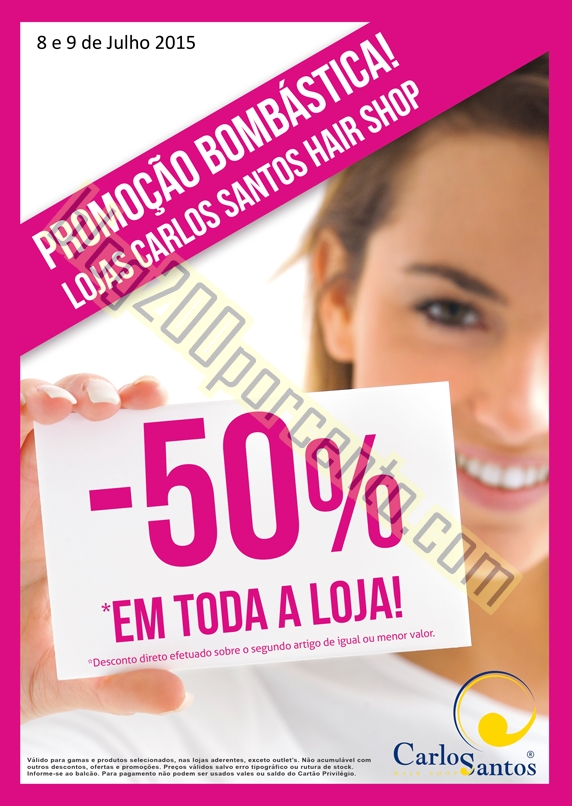 Antevisão 50% de desconto CARLOS SANTOS HS dias 8