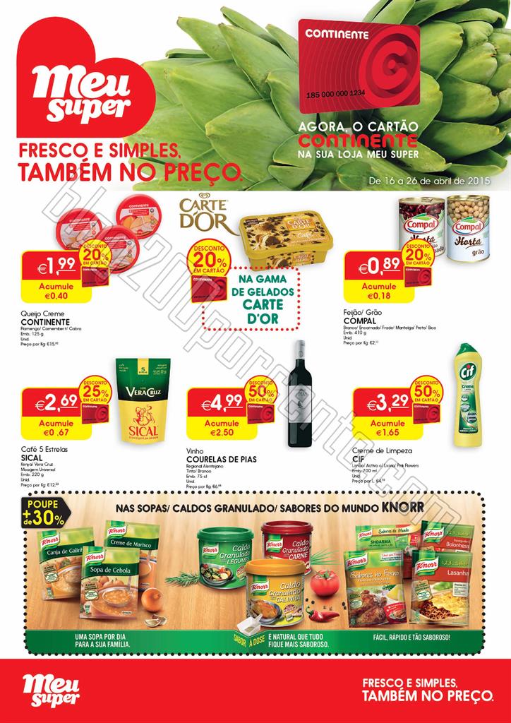 Novo Folheto MEU SUPER Promoções de 16 a 26 abri