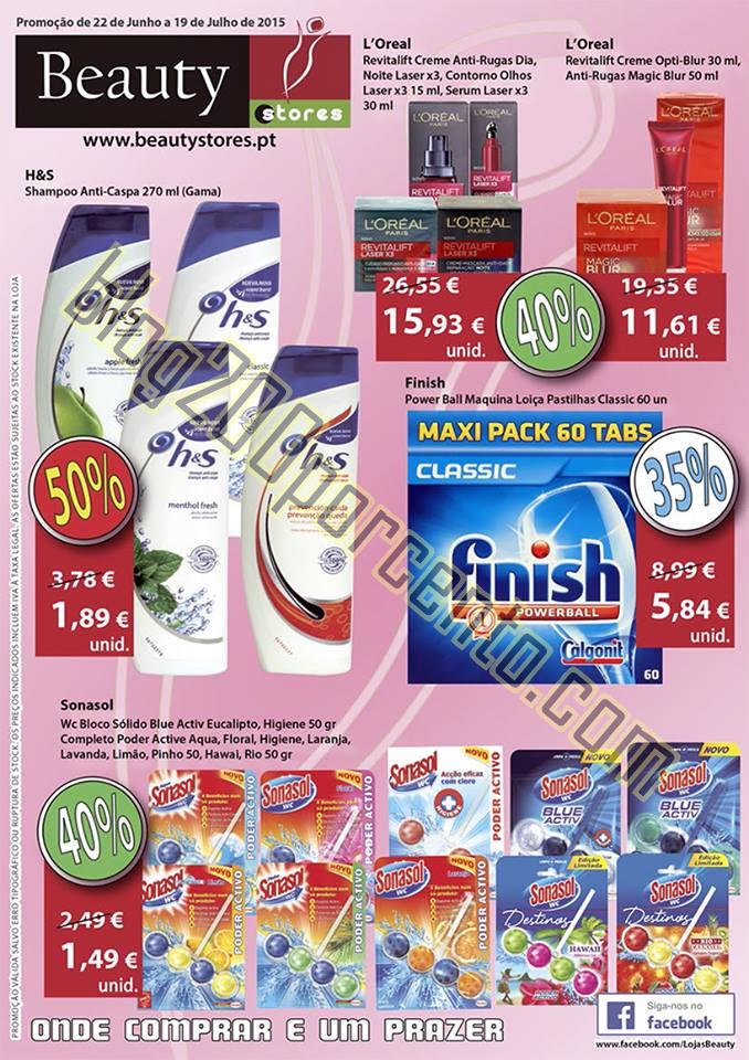 Novo Folheto BEAUTY STORES Promoções de 22 junho