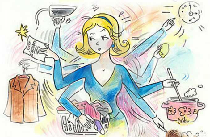 Mulher multitasking