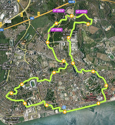 Rota da Biodiversidade - mapa do percurso