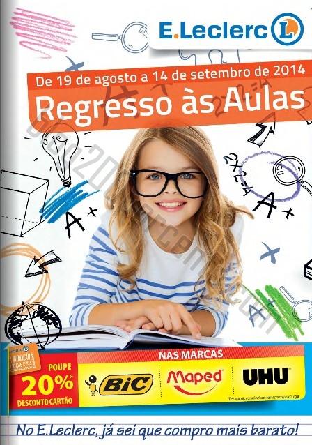Antevisão Folheto E-LECLERC Regresso às aulas, de 19 agosto a 14 setembro