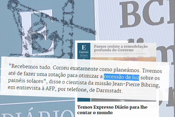 «Philae conseguiu enviar dados do cometa antes de ficar sem bateria», Saco de Plástico, 16/XI/14.