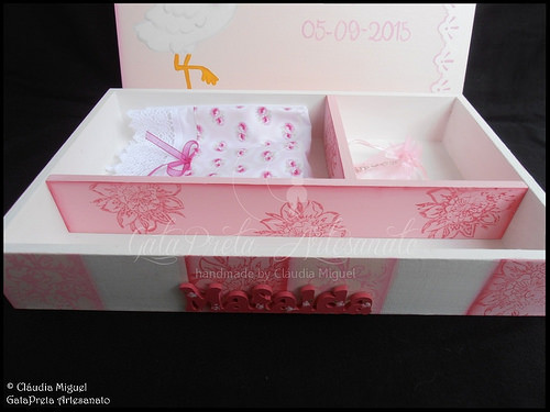 Caixa de batizado e toalha de batismo 