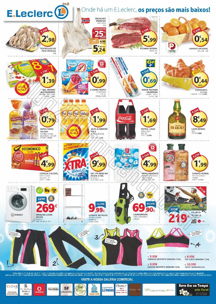 Antevisão Folheto E-LECLERC Lousada de 7 a 14 abr