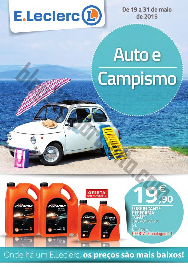 Antevisão Folheto E-LECLERC Auto e Campismo de 19
