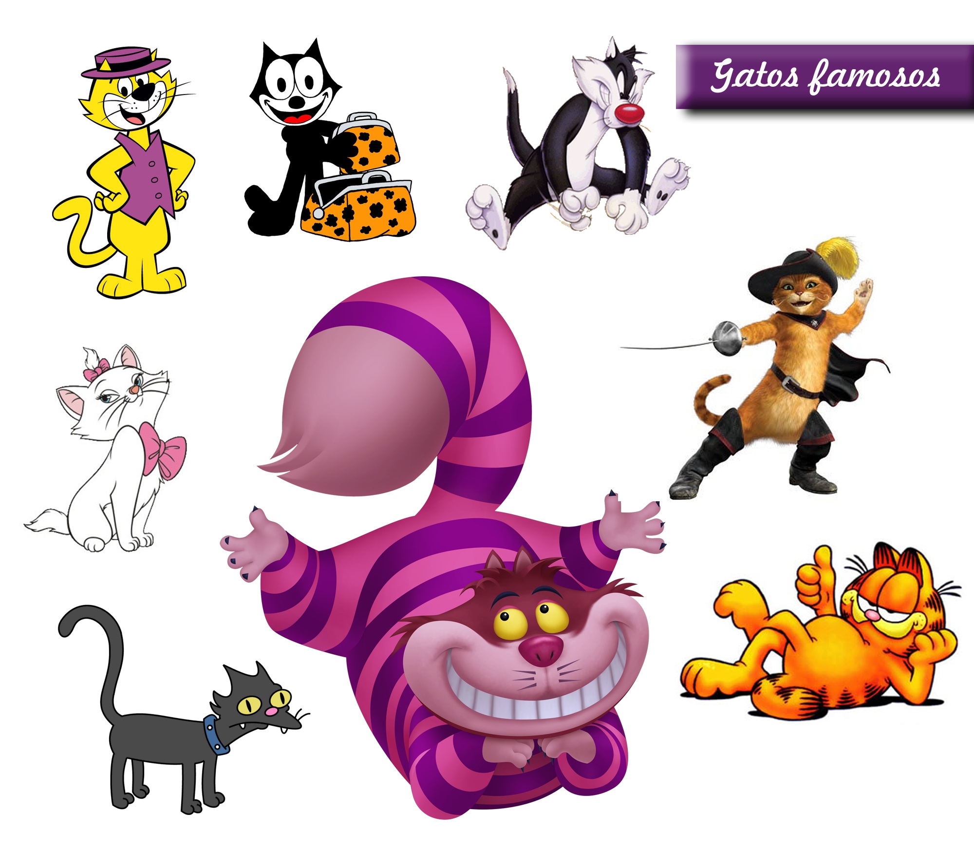 Ilustrações dos gatos mais famosos dos desenhos animados!