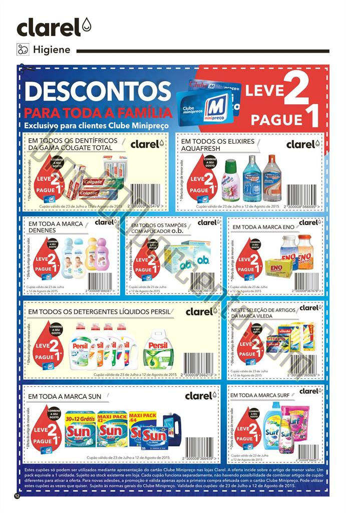 Antevisão folheto CLAREL Promoções de 23 julho 