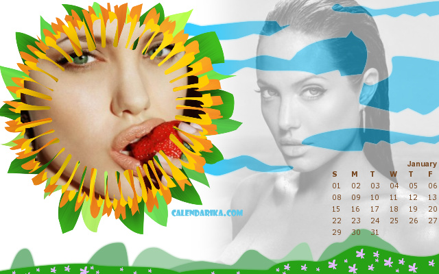 calendário 2012 angelina jolie