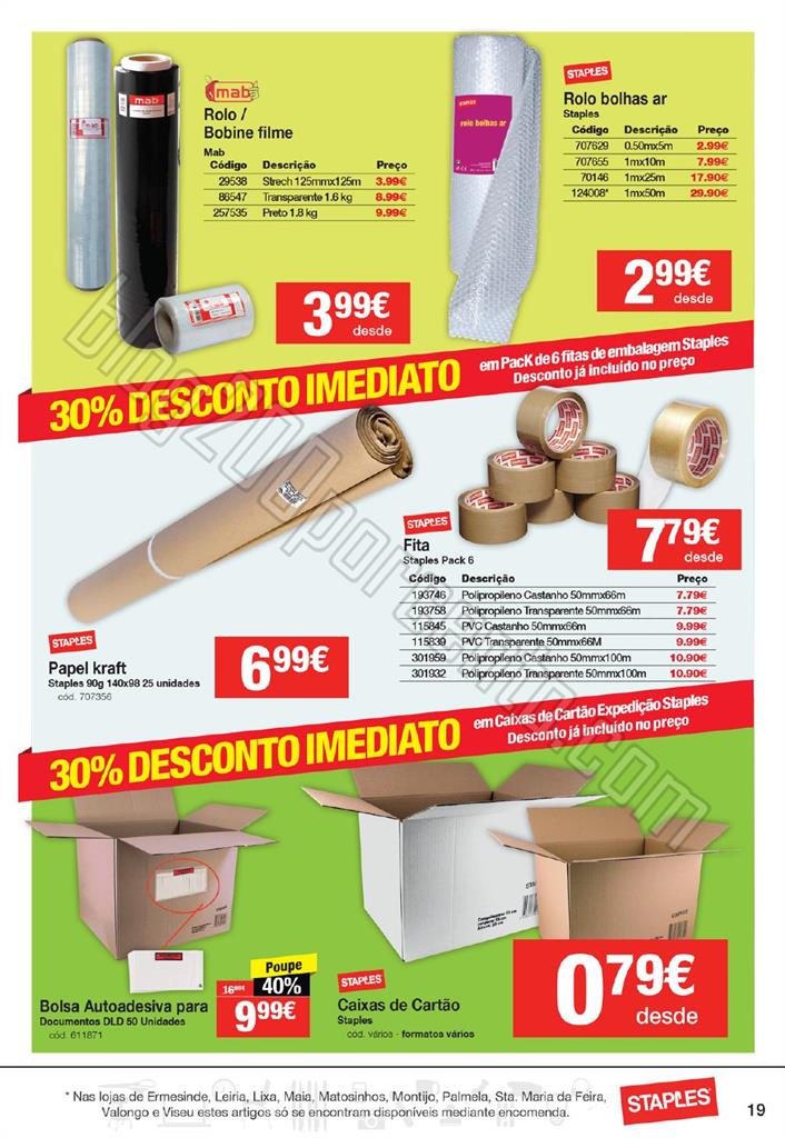 Antevisão Folheto STAPLES Primavera promoções d