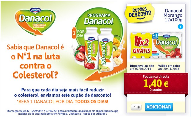 Novo vale DANONE para imprimir sem pontos! Danacol 12x