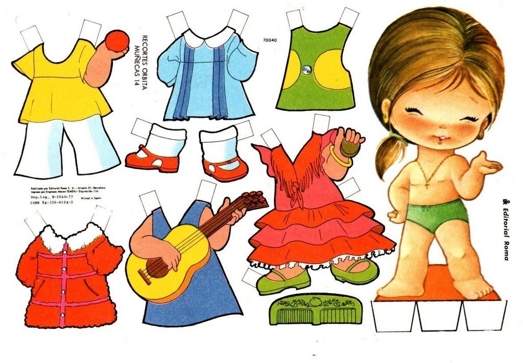 Bonecas de Papel - Barbie com roupas para imprimir - Brinquedos de