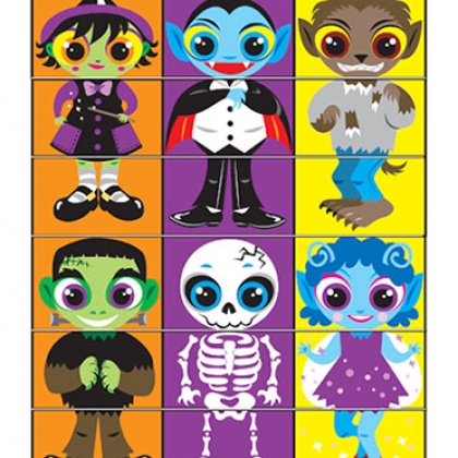 Bruxa boneca de papel com roupas para colorir e construir - Actividades  Halloween - Brinquedos de Papel