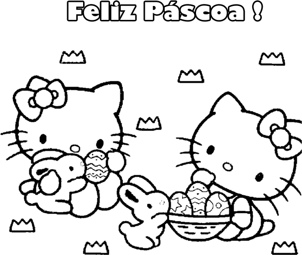 Desenhos de Hello Kitty para colorir - Páginas para impressão grátis