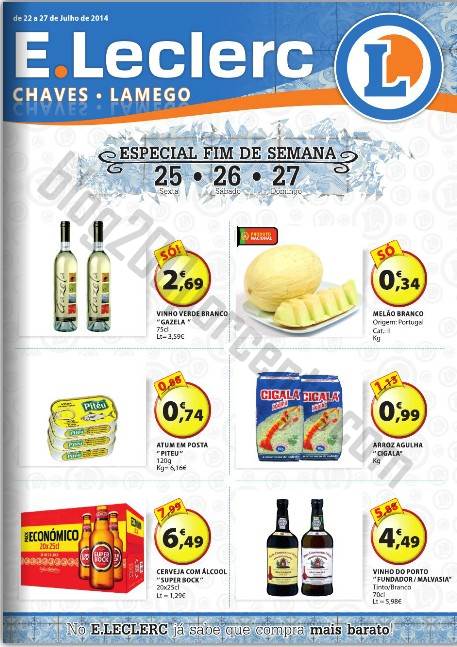 Novo folheto E-LECLERC Promoções de 21 a 27 julho - Cahves e Lamego