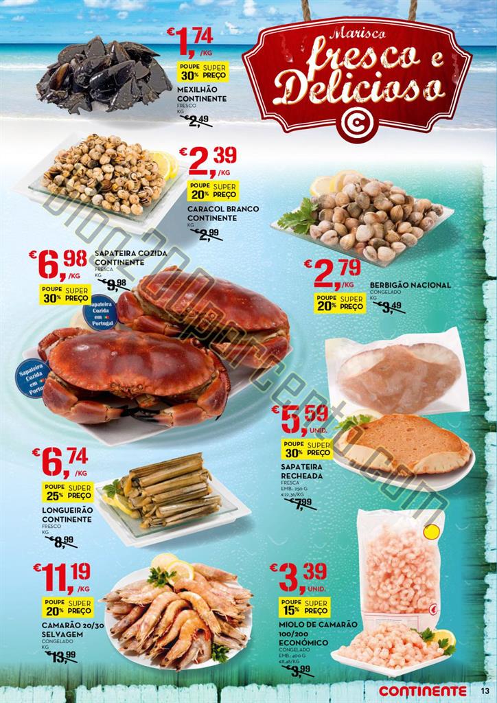 Antevisão Folheto CONTINENTE Cervejas e Mariscos 