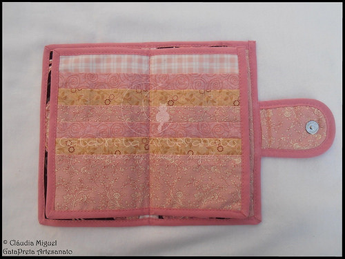 Carteira para notas, moedas, 24 cartões e cheques 