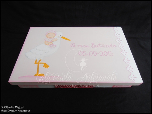 Caixa de batizado e toalha de batismo 