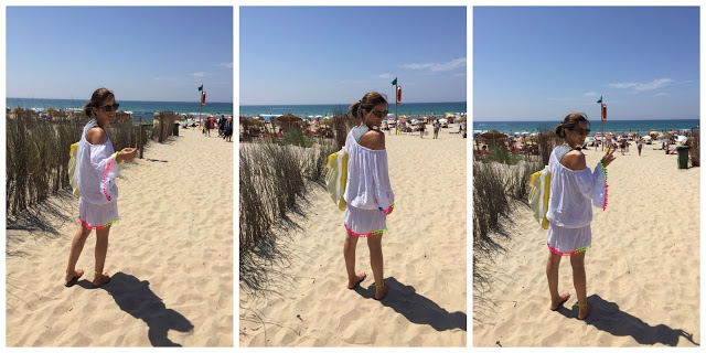 costa da caparica + praia + look de praia + saco de praia uriage + looks de verão + ir à praia sem filhos