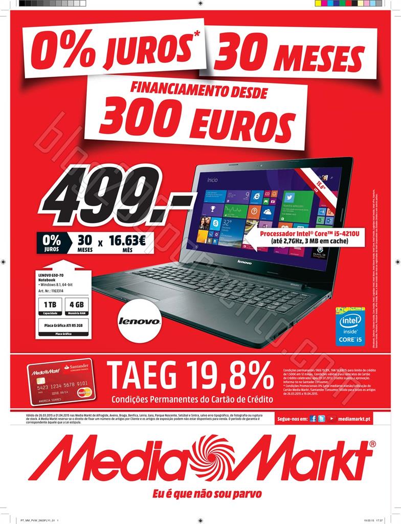 Antevisão Folheto MEDIA MARKT de 26 março a 1 ab
