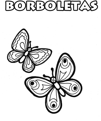 Desenho online para colorir: borboleta