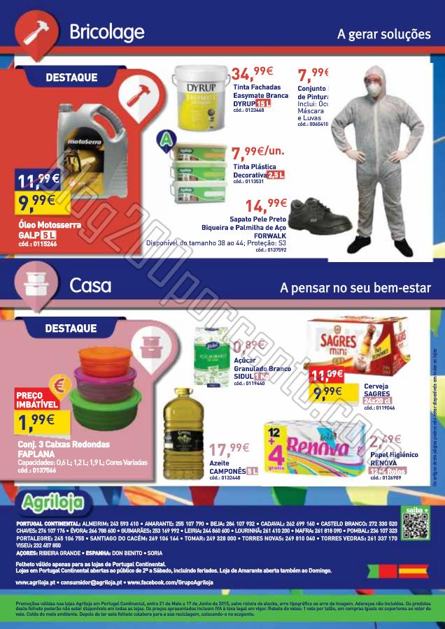 Antevisão Folheto AGRILOJA Promoções de 21 maio