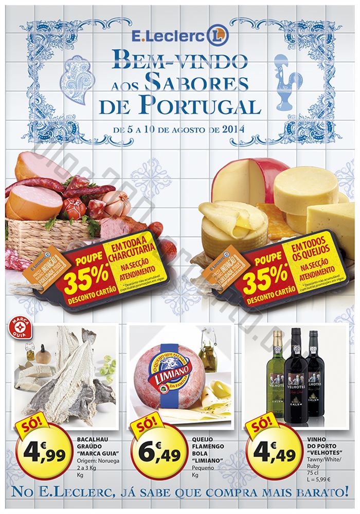 Antevisão Folheto E-LECLERC Promoções de 5 a 10 agosto