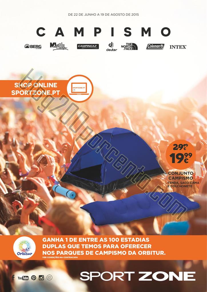 Novo Folheto SPORT ZONE Campismo até 19 agosto p1