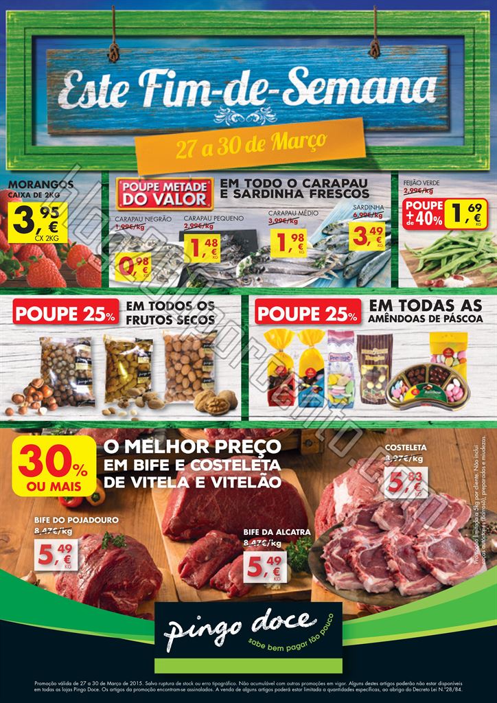 Antevisão Folheto PINGO DOCE Fim de semana de 27 