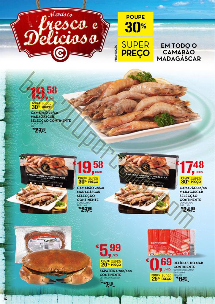 Antevisão Folheto CONTINENTE Cervejas e Mariscos 